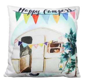Happy Camper | Wander Lust | Pillow Cover | Camper Decorations | Throw Pillow | Vintage Camper | Camper Gifts | Camper Decor | Gift Ideas