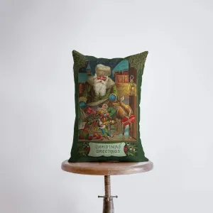 Jolly St. Nick | 12x18 | Christmas Throw Pillow | Rustic Home Décor | Vintage Christmas Décor | Farmhouse Décor | Room Décor