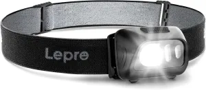Lepro LED Headlamp Flashlights, 1500Lux Head Lamp with 6 Lighting Modes and Red Light, IPX4 Waterproof Headlamp for Camping Hiking Backpacking Fishing, Adjustable Headband Suit for Adults Kids