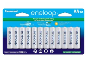 Panasonic ENELOOP 2100 Cycle AA Ni-MH Precharged Rechargeable Batteries - 12 Pack
