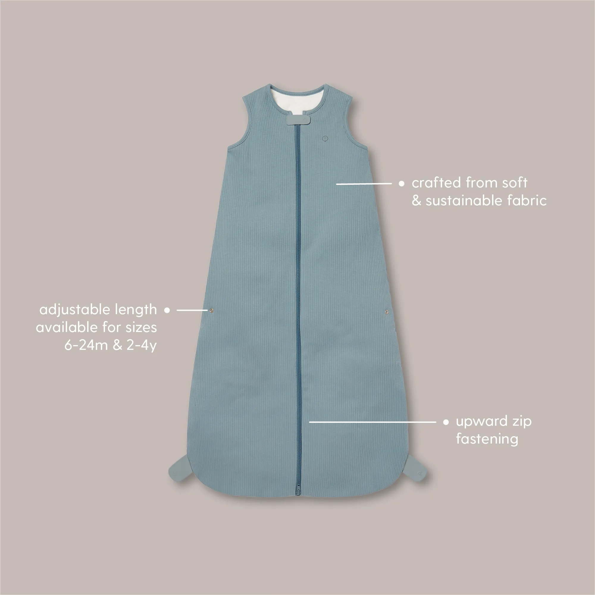 Ribbed Front Opening Sleeping Bag 2.5 TOG