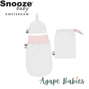 Snoozebaby Set new born cocoon 0-3 months incl hat & bag in dots light pink