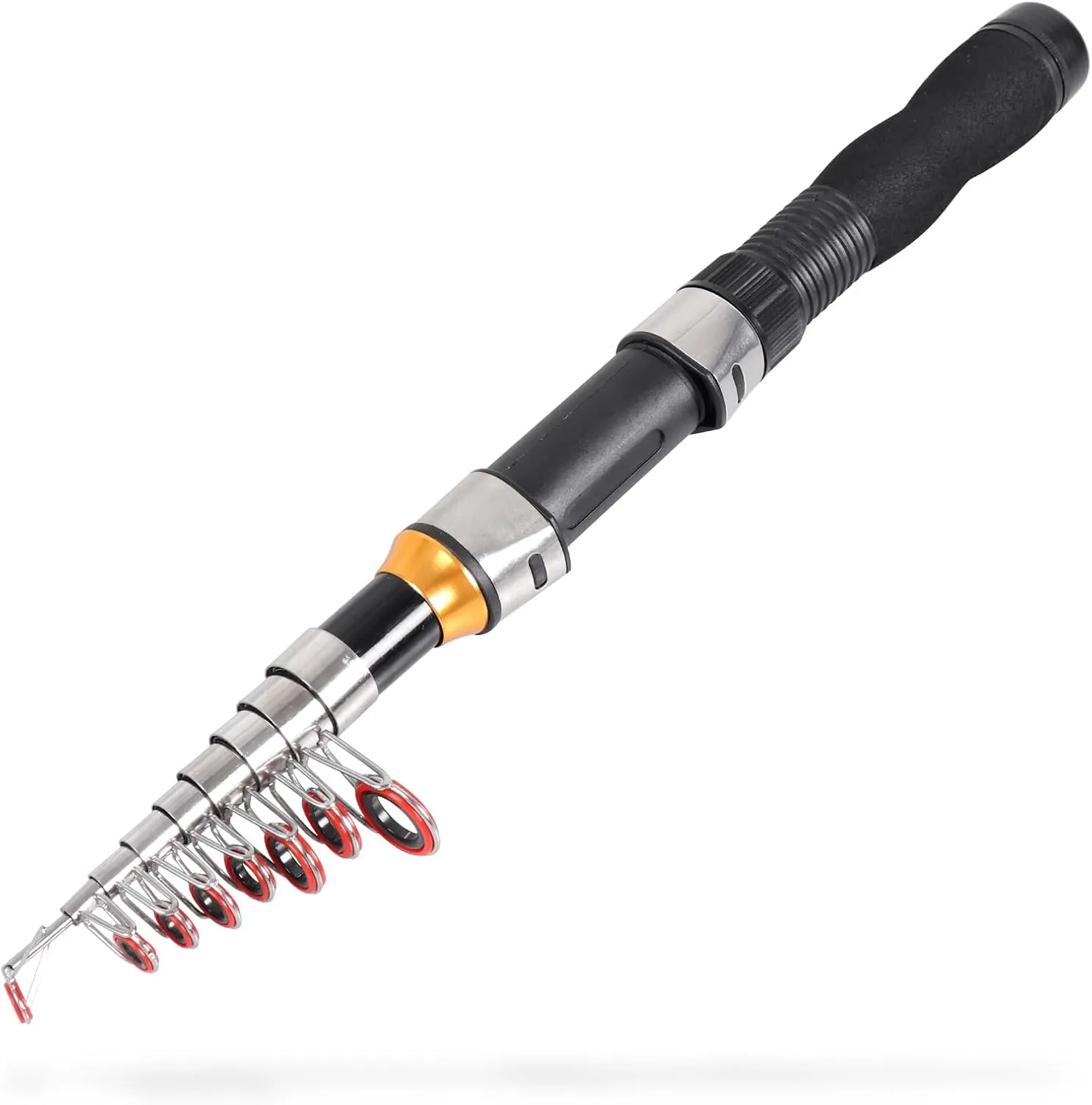 Telescopic Collapsible Extendable Fishing Rod for Saltwater and Freshwater, Lightweight and Compact Design