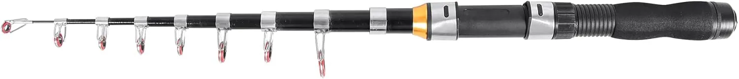 Telescopic Collapsible Extendable Fishing Rod for Saltwater and Freshwater, Lightweight and Compact Design